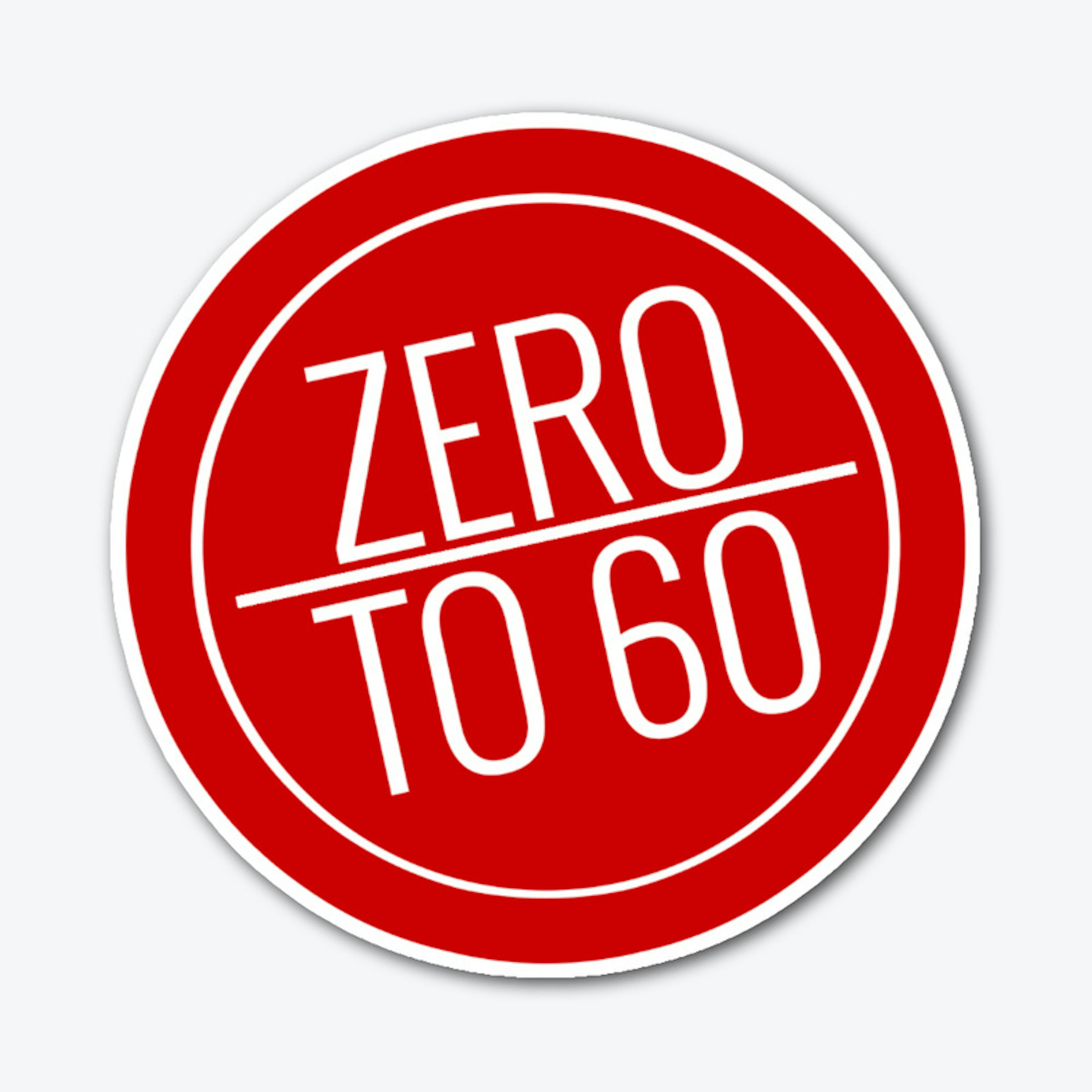 Zero To 60 Classic Logo Sticker